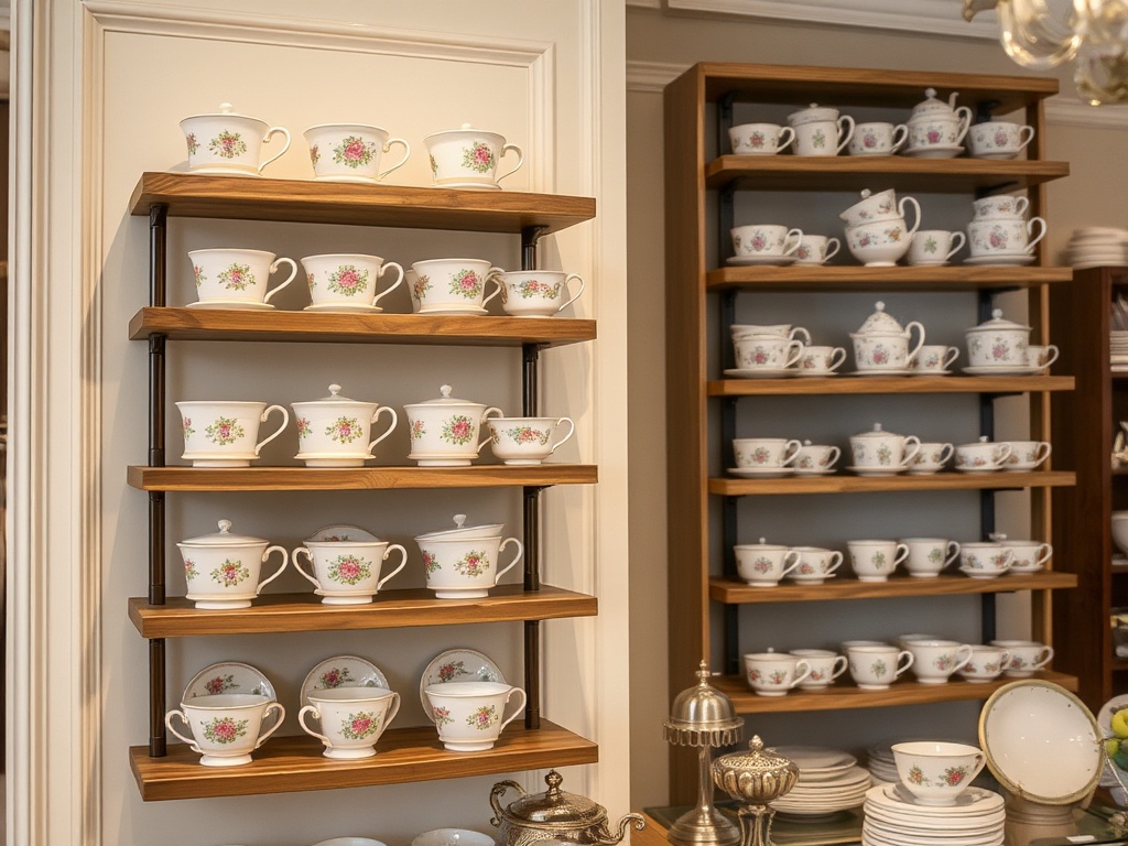 Champagne gold accent display